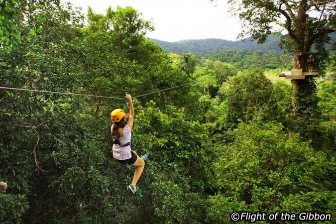 Viaje de aventura en Tailandia - Tirolina